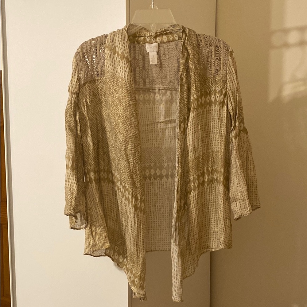 Chico’s - Boho Semi Sheer Linen Cardigan